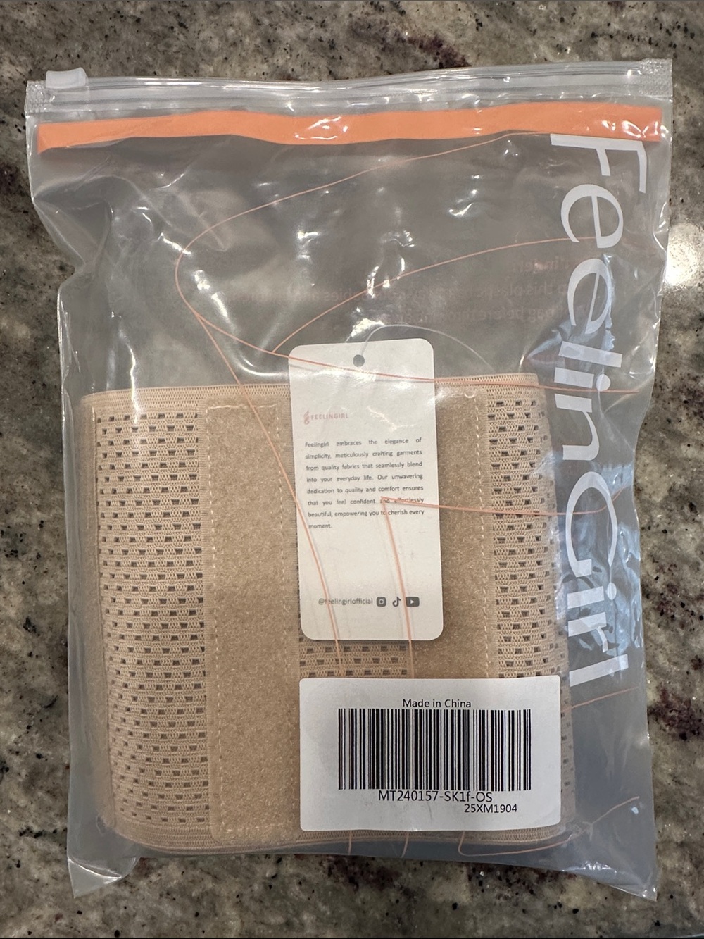 Feelingirl Neutral Beige Tummy Wrap Waist Shaper